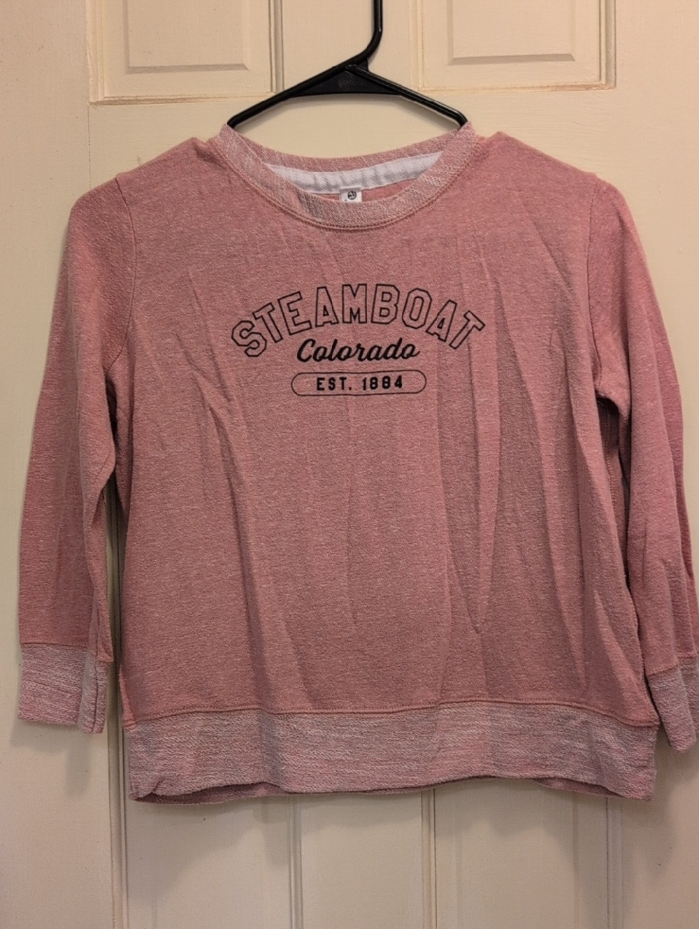 Kids Pink Steamboat Colorado Pullover Sweatshirt